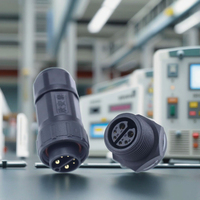 XATLJ M19 Boîtier en nylon à 6 broches Connecteur de batterie étanche IP67 Prise de chargeur de vélo EV pour batterie au lithium E-Bike