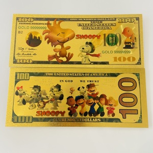 Nuevo Billete Conmemorativo de Snoopy del Anime Americano, Billete de Papel Metálico con Personaje de Dibujos Animados, Moneda Conmemorativa de Oro de 24k - Product Image 5