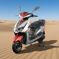 Moto électrique élégante sans balais 800W 1000W 72V 3 vitesses en acier au carbone avec batterie au lithium longue autonomie pour trajets quotidiens