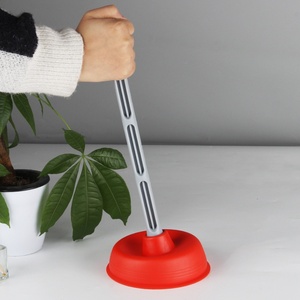 Déboucheur à ventouse TPR avec poignée creuse et grande puissance d'aspiration pour toilettes, éviers et drains au sol - Product Image 1