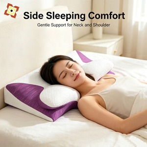Almohada Ergonómica de Espuma Viscoelástica con Contorno de Cuerno de Buey, Almohada Ortopédica de Soporte Cervical para Dormir de Lado, Boca Arriba y Boca Abajo - Product Image 4