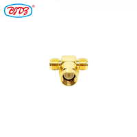 Prix usine SMA prise mâle té Double SMA femelle Jack adaptateur T Type 3 voies RF connecteur coaxial séparateur