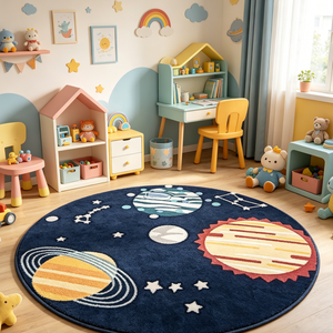 <span class=keywords><strong>Tapis</strong></span> légers pour enfants, <span class=keywords><strong>tapis</strong></span> rond de haute qualité, tufté à la main, lavable, durable, pour <span class=keywords><strong>chambre</strong></span> d'enfant, maison, crèche, sol - Product Image 4