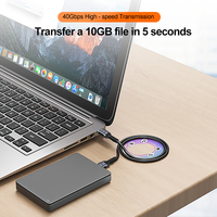 Câble USB Premium A234 Thunderbolt 4 Mâle Tressé en Cuivre Pur, Connecteur en Alliage d'Aluminium, Gaine en PVC et Coque en Aluminium