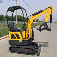 Mini-excavatrice LOONG SHEEN avec moteur certifié EPA, excavatrice compacte sur chenilles pour la construction et l'aménagement paysager