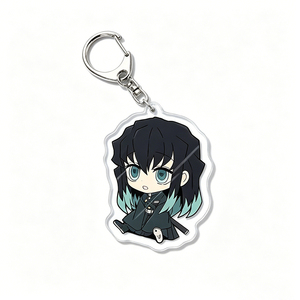 Porte-clés en acrylique Anime Naruto Jujutsu Kaisen <span class=keywords><strong>Demon</strong></span> <span class=keywords><strong>Slayer</strong></span> My <span class=keywords><strong>Hero</strong></span> Academia, figurine Q Chibi, pendentif avec fermoir mousqueton en métal - Product Image 3
