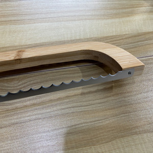 Cuchillo para pan de madera con hoja dentada de 8-9.9 pulgadas, herramienta de cocina de acero inoxidable para cortar pan - Product Image 2