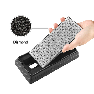 400/600/1000/1200砂砾金刚石磨刀石，带防滑底座的蜂窝表面磨刀器，用于厨房和户外工具 - Product Image 4