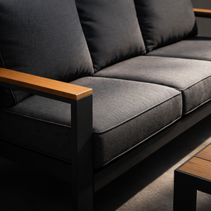 Canapé de patio en aluminium, parfait pour les jardins, les cours arrière, les patios, les coins extérieurs, résistant aux intempéries, ensemble de 7 pièces, canapé d'extérieur - Product Image 3