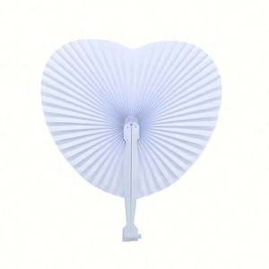 Suministro de Fábrica Transfronterizo de Artículos para Bodas: Abanicos Plegables de Plástico en Forma de Corazón, Circulares y de Origami - Product Image 4