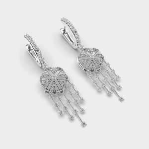 Boucles d'oreilles clous en diamant en argent sterling 925, bijoux fins de créateur pour femme, cadeau idéal pour mariages et célébrations - Product Image 4