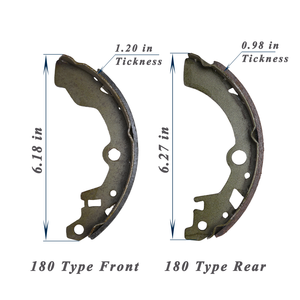 180 Typ Bremsbeläge 4er-Set für Golfcarts, Einsatzfahrzeuge, Heckbremsbeläge, Fahrzeugteile und Zubehör - Product Image 2