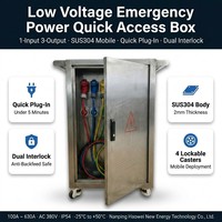 Haowei HWDKJ-400 630A Caja de Distribución de Energía Móvil de Emergencia RCD 30mA SPD Anti-Retroalimentación IP54 con Bloqueo Híbrido para Eventos Importantes en EE. UU.