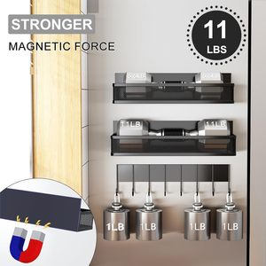 Étagère à épices magnétique, étagère magnétique mobile, organisateur de réfrigérateur avec crochet, organisateur d'assaisonnements pour la cuisine - Product Image 3