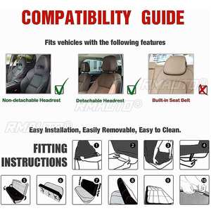 Housses de siège de voiture universelles avec impression d'animaux 3D, loup, accessoires de style automobile, housse de siège complète, protection de siège, accessoires intérieurs - Product Image 3