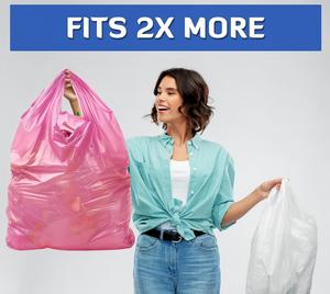 ถุงขยะ PE สีชมพูขนาดใหญ่พิเศษ แบบใช้แล้วทิ้ง แข็งแรงทนทาน แบบมีหูหิ้ว สำหรับร้านอาหาร ธุรกิจค้าปลีก - Product Image 3