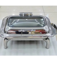 Plat à frire en acier inoxydable, 9l, 1 pièce, avec couvercle miroir, pour Restaurant, hôtel, fête de mariage, offre spéciale