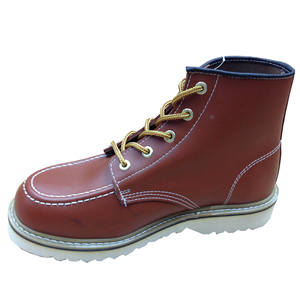 SLS-R21C8 จีนคุณภาพสูงหนังม้าบ้า 8" จักรเย็บผ้าซับเหล็ก Toe ก่อสร้างความปลอดภัยรองเท้าทํางานรองเท้า - Product Image 5