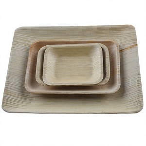 Bandeja Rectangular Desechable Ecológica de Hoja de Palma de 8 Pulgadas, Vajilla Biodegradable para Servir Alimentos, para Bodas, Marca OEM - Product Image 5