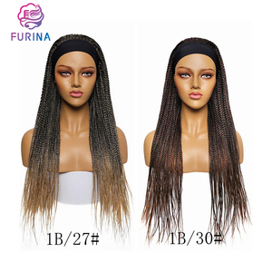 Furina vente en gros de tresses africaines perruques de cheveux avec bandeau filles perruques synthétiques pour les femmes - Product Image 2