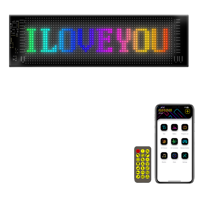 AIMINGSI AI-XS5050 Flexible LED Sign Board Programmable Pixel Screen Chasing Light Effect Waterproof RGB Display Easy