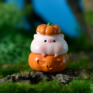 Mini Decorazioni per Bambini, Oggetti da Collezione per Halloween, Fantasmi e Zucche, Micro Paesaggi in Resina per Decorazioni Animate Domestiche - Product Image 5