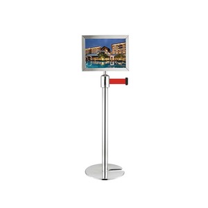 제조 호텔 로비 스테인레스 스틸 스탠드 군중 제어 장벽 로프 스탠션 - Product Image 1