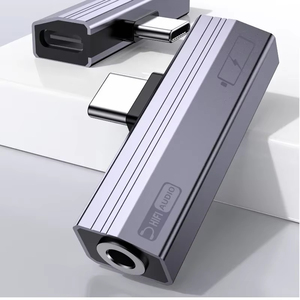 Adaptateur USB Type C <span class=keywords><strong>vers</strong></span> prise jack 3,5 mm 10W, charge rapide, <span class=keywords><strong>convertisseur</strong></span> <span class=keywords><strong>audio</strong></span> USB-C 2 en 1 pour iPhone 15 16 17 Samsung - Product Image 1