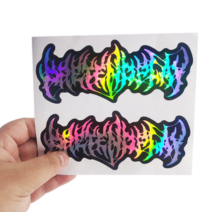 Tự Dính Hình Dạng Bất Thường Holographic UV Chống Thấm PVC Vinyl Thương Hiệu In Ấn Tùy Chỉnh Die Cut Laser Logo <span class=keywords><strong>Sticker</strong></span> - Product Image 5
