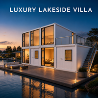 Villa préfabriquée moderne isolée prête à l'emploi, maison modulaire compacte à double étage, maison conteneur, suite de location pour gîte familial