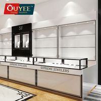 Ensemble de comptoirs de présentation de bijoux sur mesure avec stratifié et éclairage LED, pour papeterie écologique, garantie 3 ans