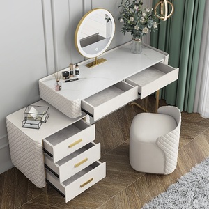 Tocador de madera de lujo de alta gama, mueble <span class=keywords><strong>con</strong></span> <span class=keywords><strong>espejo</strong></span>, conjunto de mesa - Product Image 2