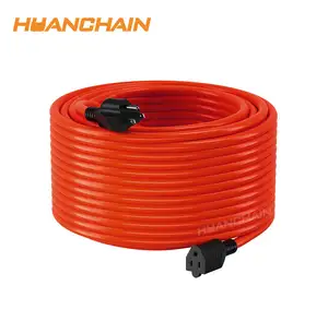 Cable de extensión retráctil de 16AWG, tiras de alimentación para exteriores, cable de extensión de suelo de 25 pies con 3 puntas