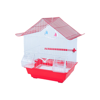 Cage à oiseaux compacte en fil métallique, modèle Blue House Top, petite cage pour oiseaux minuscules, y compris les canaris, les pinsons et les bouvreuils.