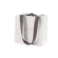 Sac cadeau en papier écologique avec logo argenté personnalisable pour bijoux cosmétiques vêtements artisanat shopping manipulation d'impression numérique