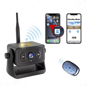 Caméra de recul solaire sans fil, caméra de recul magnétique WiFi, mode veille à distance pour remorque de voyage à col de cygne pour chevaux, camping-car - Product Image 1