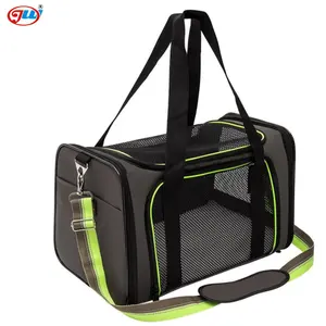 Porte-animaux domestiques pliable pour chats et chiens, support de voyage pour animaux domestiques, pliable pour chiot jusqu'à 20lb, niche pour chiens très ventilée