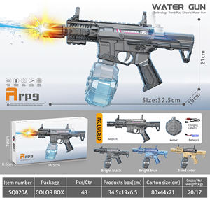 Pistola ad Acqua Elettrica con Luce Fiamma, Spruzzatore ad Alta Pressione a Sparo Continuo, Giocattolo per Giochi d'Acqua per Bambini - Product Image 3