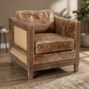 Sofá Individual de Madera Maciza de Estilo Europeo Tradicional Vintage para Sala de Estar, Apartamento y Villa - Product Image 3