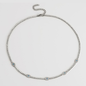 Collar de Diseño de Alta Gama a la Moda, Resistente al Agua, de Acero Inoxidable con Baño de Oro de 18k y Circonitas, para Mujer - Product Image 3