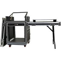 Flight case en aluminium personnalisable 4U 6U 12U pour équipement d'éclairage de scène, valises de transport portables en aluminium avec racks pour amplificateurs