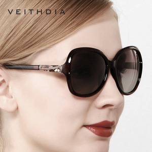 Veithdia Women's Polarized Sunglasses UV400 Round <b>Frame</b> TAC Lens Driving Fashion Sun Protection - Product Image 1