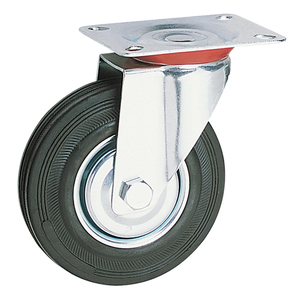 <span class=keywords><strong>Heavy</strong></span> <span class=keywords><strong>Duty</strong></span> <span class=keywords><strong>Industrial</strong></span> 8 Polegada 200mm Rodízio Roda De Borracha Preta Roda Castor 3 '4' 5 '6' 8 'Giratória Tipo Rodízios De Rolo De Aço