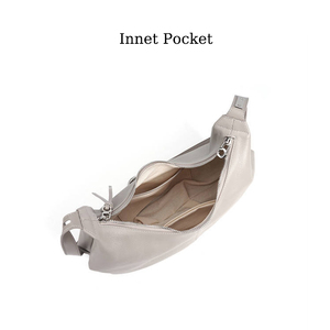 Bolso <span class=keywords><strong>bandolera</strong></span> con cierre de cremallera portátil de alta calidad de piel de vaca de diseño de lujo, bolso de mujer de cuero genuino, bolsos de hombro - Product Image 4