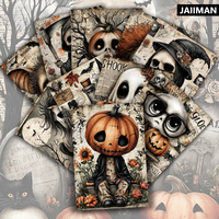 JAIIMAN 20 cartes postales vintage personnalisées pour Halloween, cartes décoratives à collectionner pour l'artisanat en papier