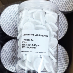 XZ One Stop Lab Supplies ฟิลเตอร์เข็มฉีดยา 25 มม. 0.45 มไมครอน ไฮโดรโฟบิก PVDF สำหรับงานวิจัยในห้องปฏิบัติการ - Product Image 4