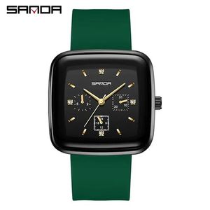 นาฬิกาข้อมือผู้ชาย Sanda 1112 มัลติฟังก์ชั่น แฟชั่น กันน้ำ ควอตซ์ สายซิลิโคน สไตล์สปอร์ตกลางแจ้ง - Product Image 1