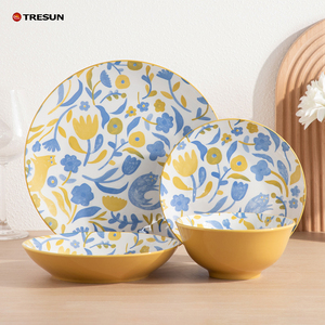TRESUN Luxury Wedding Wholesale Factory Direct Wholesale Cheap Price Padprinting Ceramic Bowls Dishes & Plates Tableware <b>Sets</b> - Product Image 1