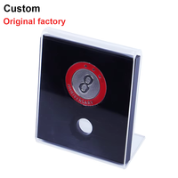 Boîte de rangement et d'exposition pour pièces commémoratives en acrylique magnétique transparent, robuste et au design rétro personnalisé, vendue par le fabricant.
