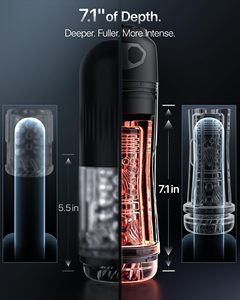Pompe à pénis électrique automatique avec contrôle par application, stimulateur oral de poche, jouet sexuel pour homme, outil de masturbation masculin à succion pour garçon - Product Image 5